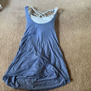Lululemon Tied in Energy 2-in-1 Tank Tempest Blue / Almost Blue Size 4